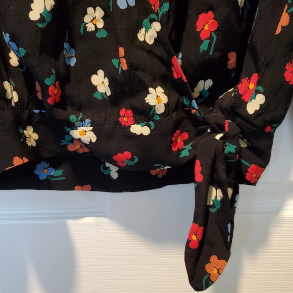 Madewell wrap top in Pressed Flowers, xxs - Picture 5 of 13
